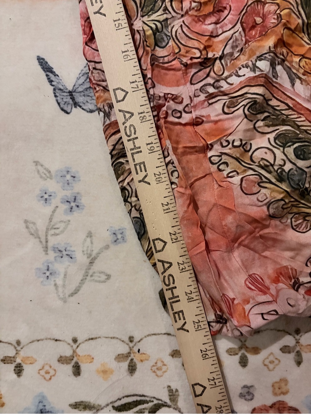 Natural Life Boho Floral Wide Leg Pants Small Coral Palazzo Elastic Waist - Picture 4 of 13